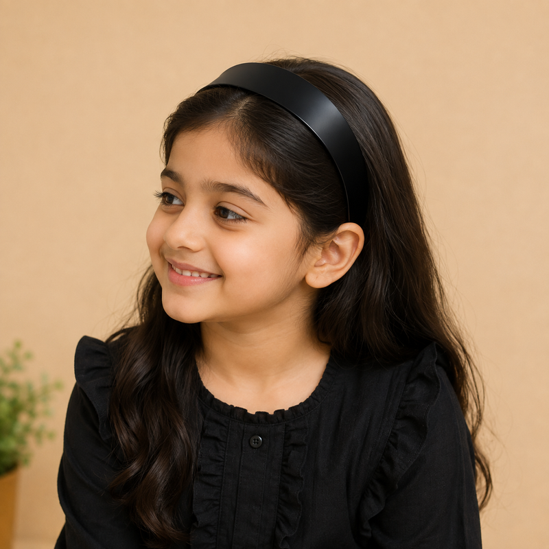 Wide Black Hair Headband for Girls & Women – Classic Hair Band