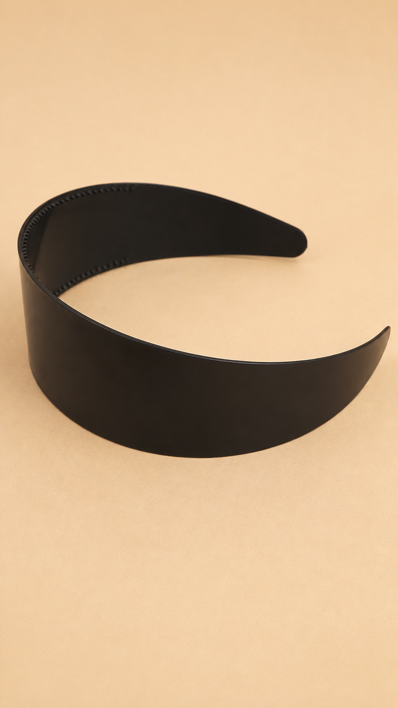 Wide Black Hair Headband for Girls & Women – Classic Hair Band