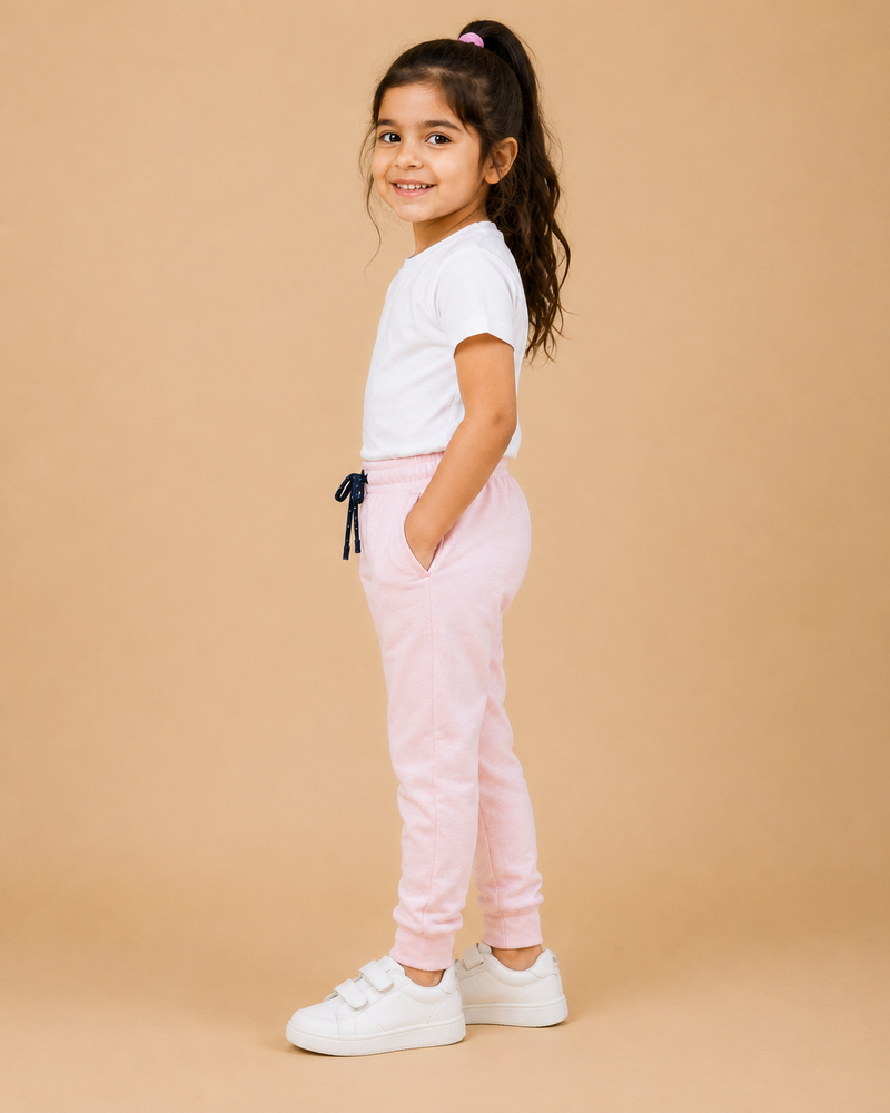 Kids Light Pink Jogger Pants – Soft & Comfortable Casual Trouser