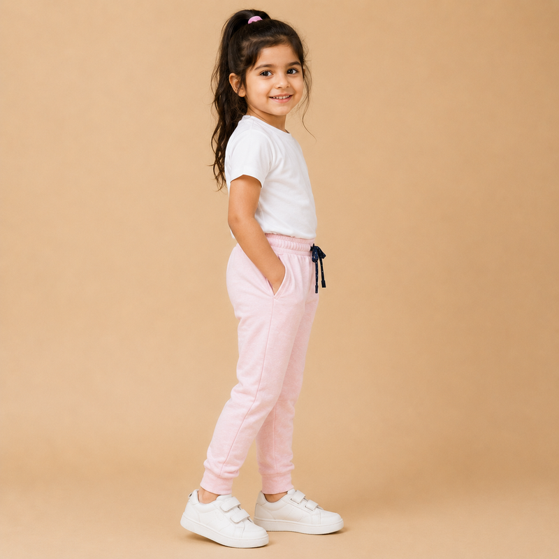 Kids Light Pink Jogger Pants – Soft & Comfortable Casual Trouser