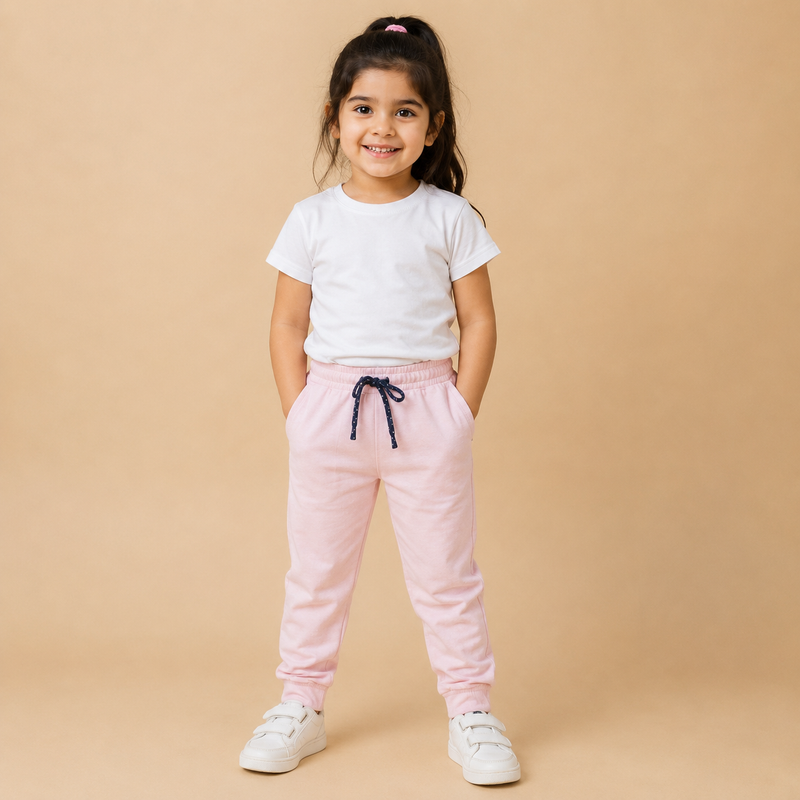 Kids Light Pink Jogger Pants – Soft & Comfortable Casual Trouser