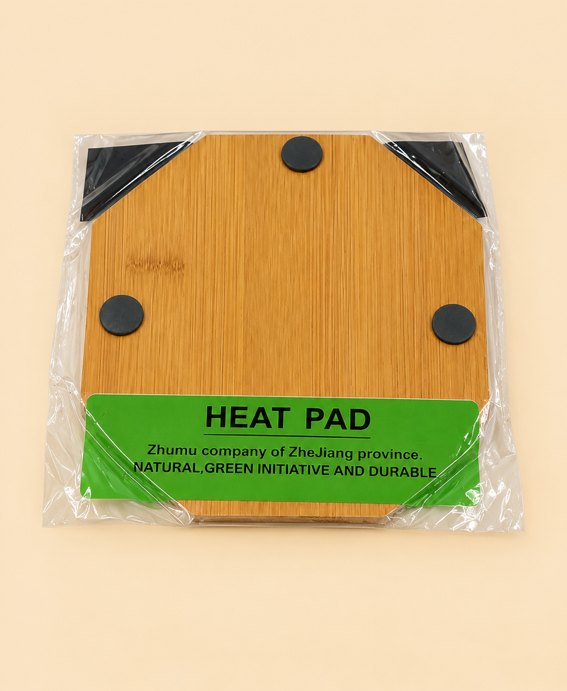 Title: Premium Bamboo Heat Pad Coaster – Heat Resistant Wooden Trivet for Hot Pots & Cups
