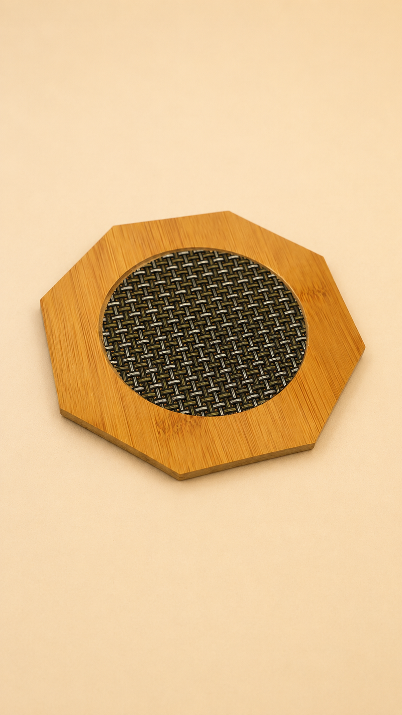 Title: Premium Bamboo Heat Pad Coaster – Heat Resistant Wooden Trivet for Hot Pots & Cups