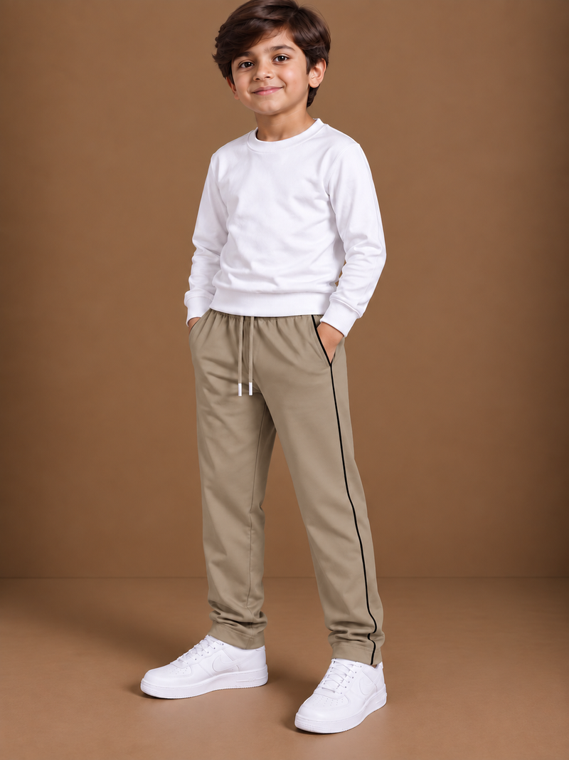 Premium Kids Fleece Trouser for Sand brown  bnm05