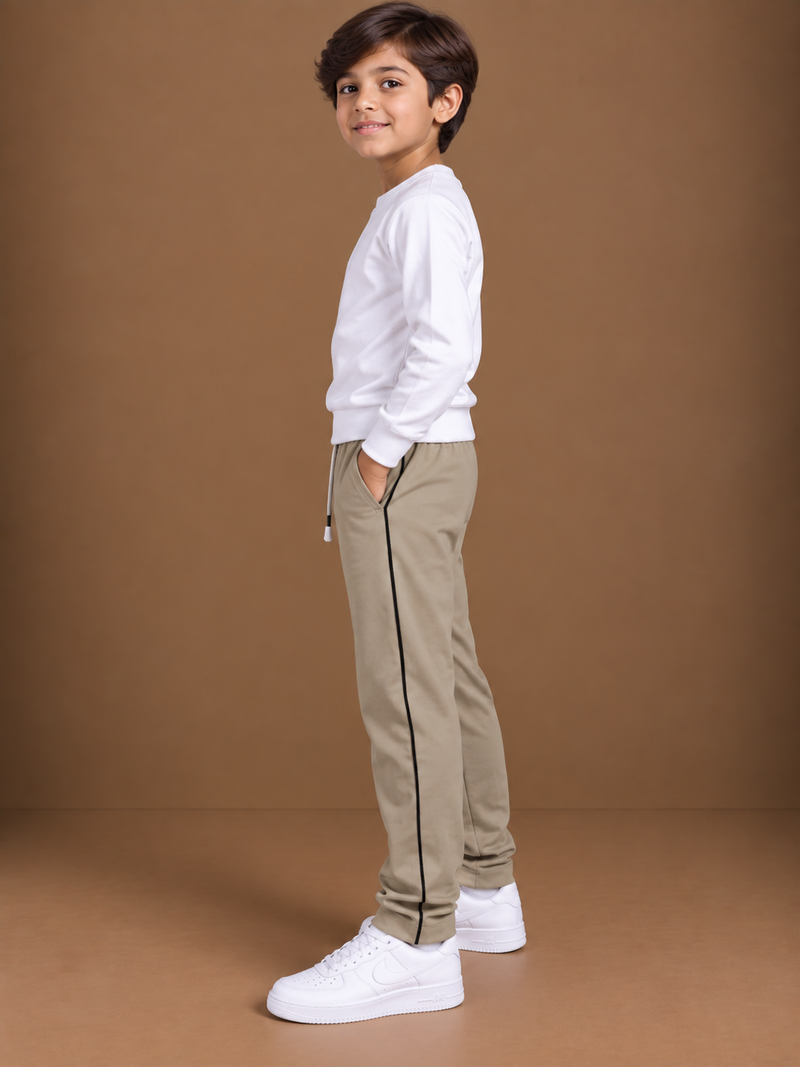 Premium Kids Fleece Trouser for Sand brown  bnm05