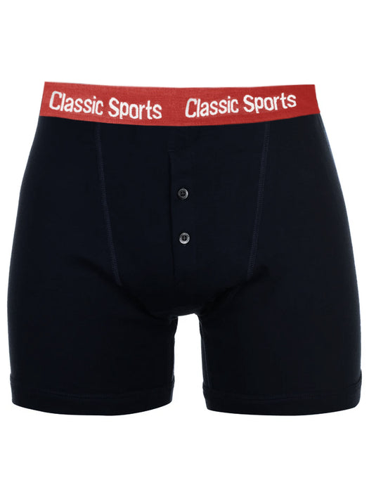Classic Sport Single Jersey Boxer Brief For Men-Navy-BR88888