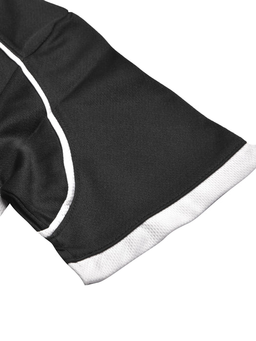 Cloke Active Wear Crew Neck T-Shirt For Kids-Black & White-BR13604