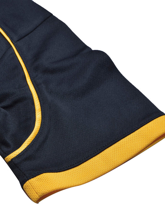 Cloke Active Wear Crew Neck T-Shirt For Kids-Navy & Yellow-BR13603