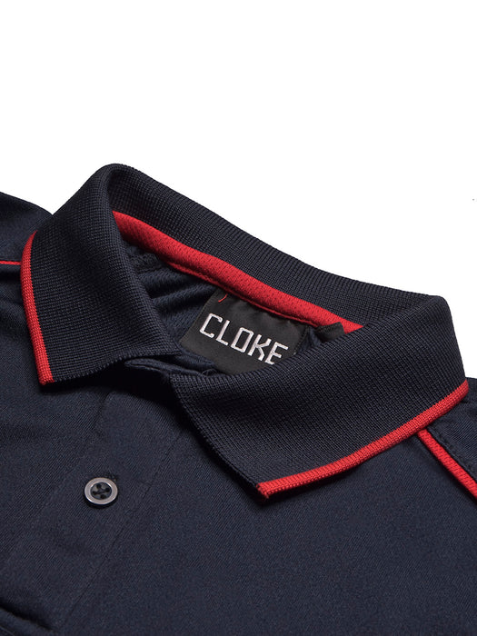 Cloke Active Wear Polo Shirt For Kids-Navy & Red-BR13602