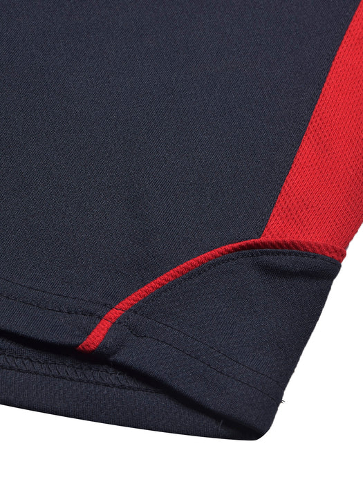 Cloke Active Wear Polo Shirt For Kids-Navy & Red-BR13602