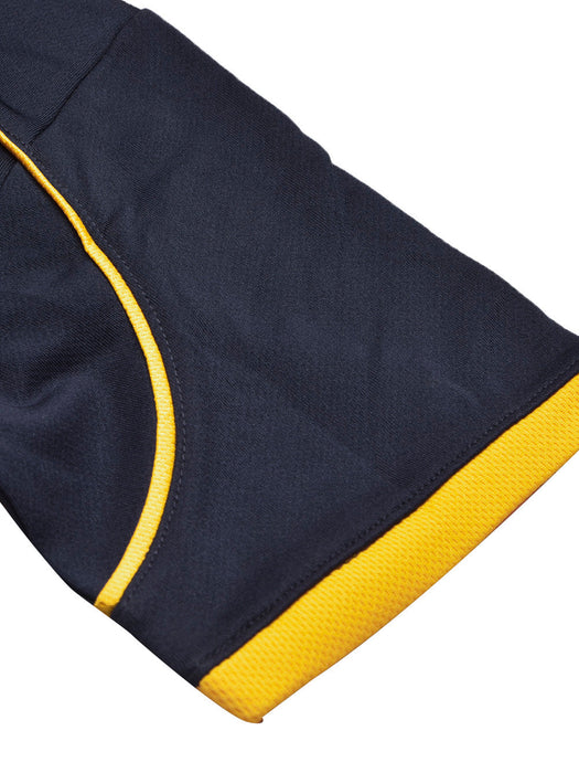 Cloke Active Wear Polo Shirt For Kids-Navy & Yellow-BR13601