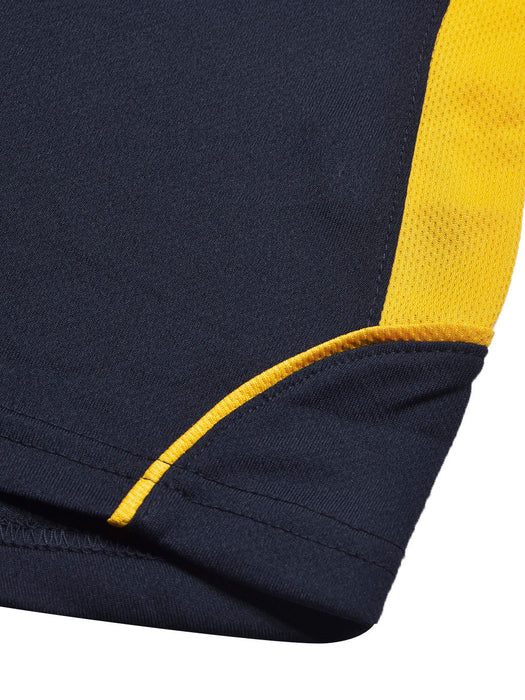 Cloke Active Wear Polo Shirt For Kids-Navy & Yellow-BR13601