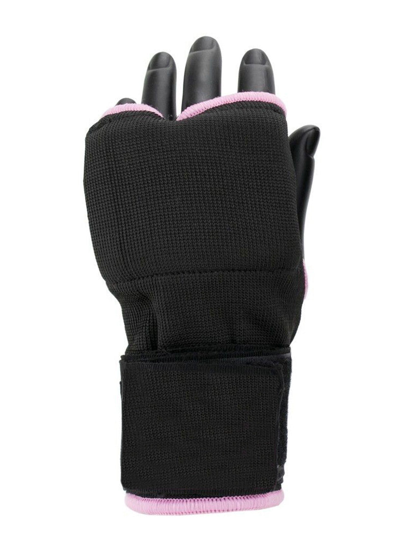 Sinlge Combat Gear Inner Gloves with Bandage-Black with Pink-LV446