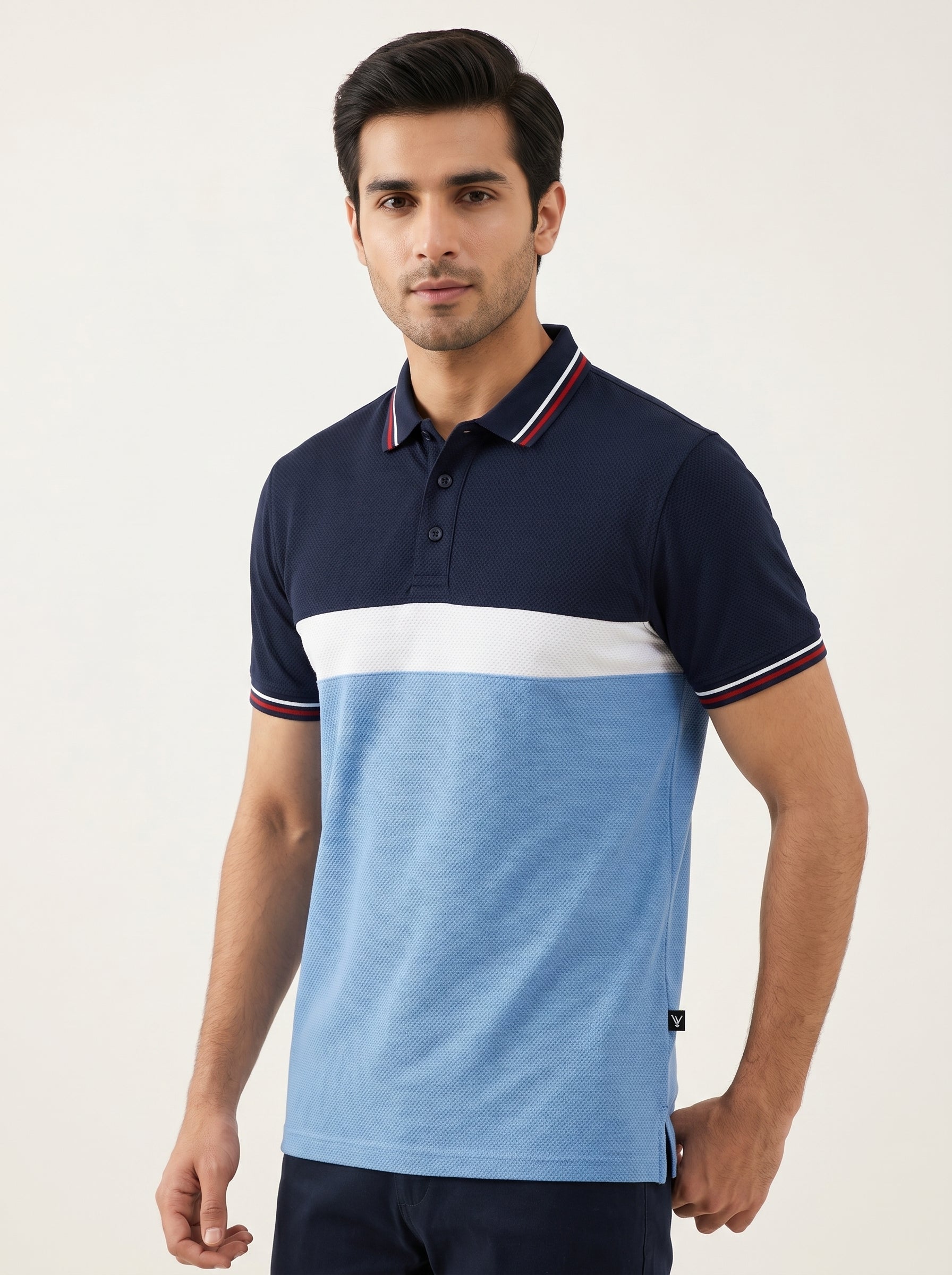 Stylish Spandex Dry Polo Shirt For Men-Black-BE1342/Rt008