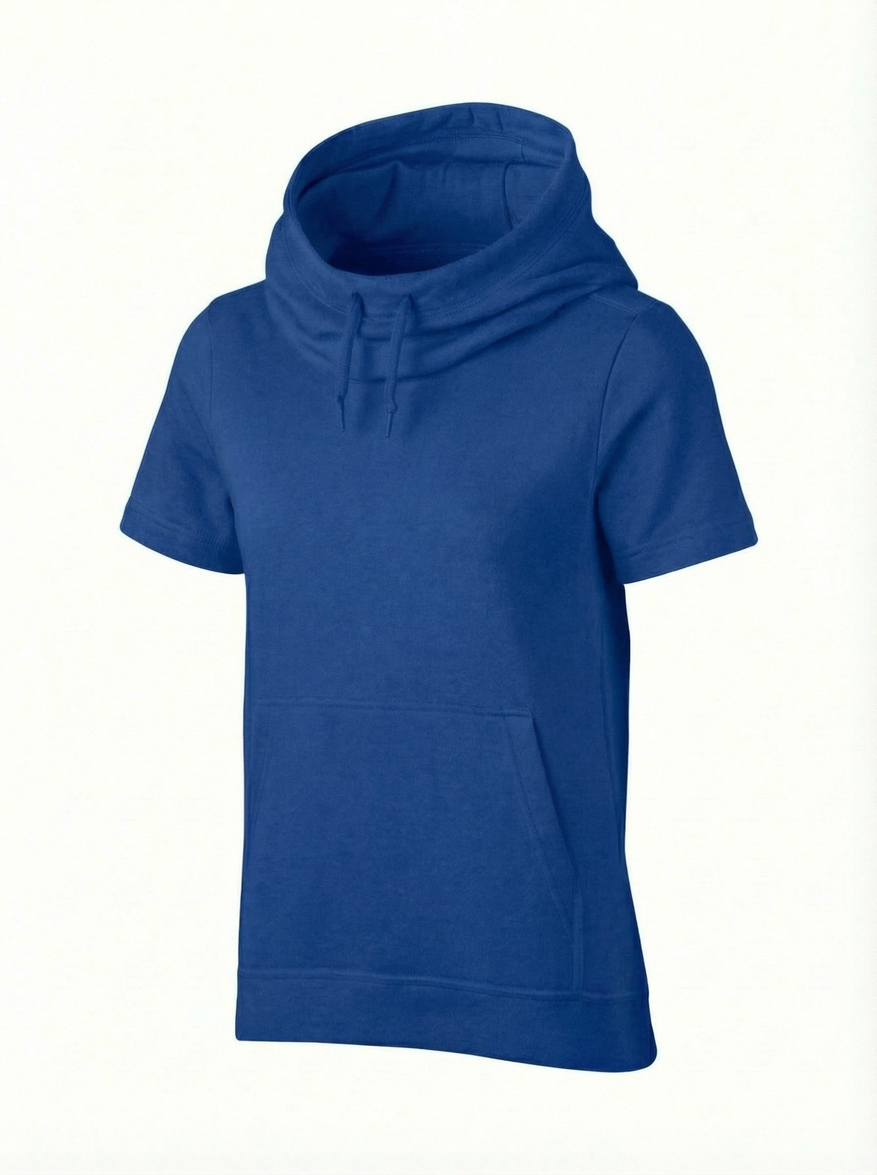 NK Fleece Funnel Neck Pullover Hoodie For Men-Dark Blue-SP4547