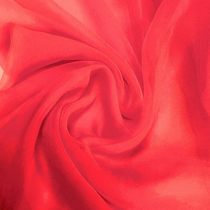 Imported Net Dupatta- carrot red