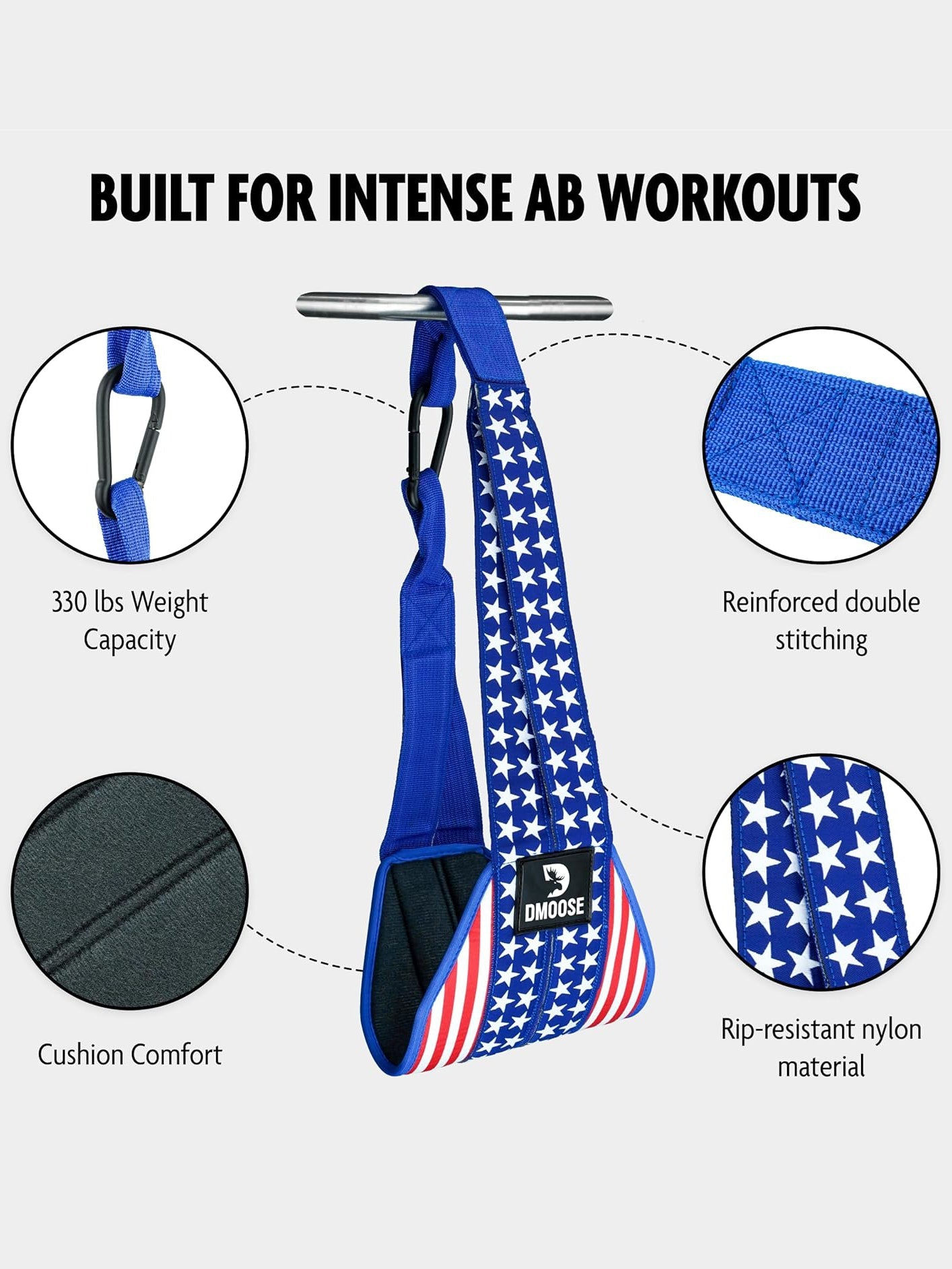DMoose Fitness Ab Straps Workout Equipment for Men & Women-LV381