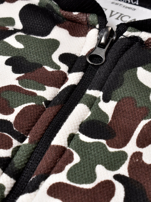 Louis Vicaci Fur Zipper Bomber Jacket For Men-Camouflage-RT1494