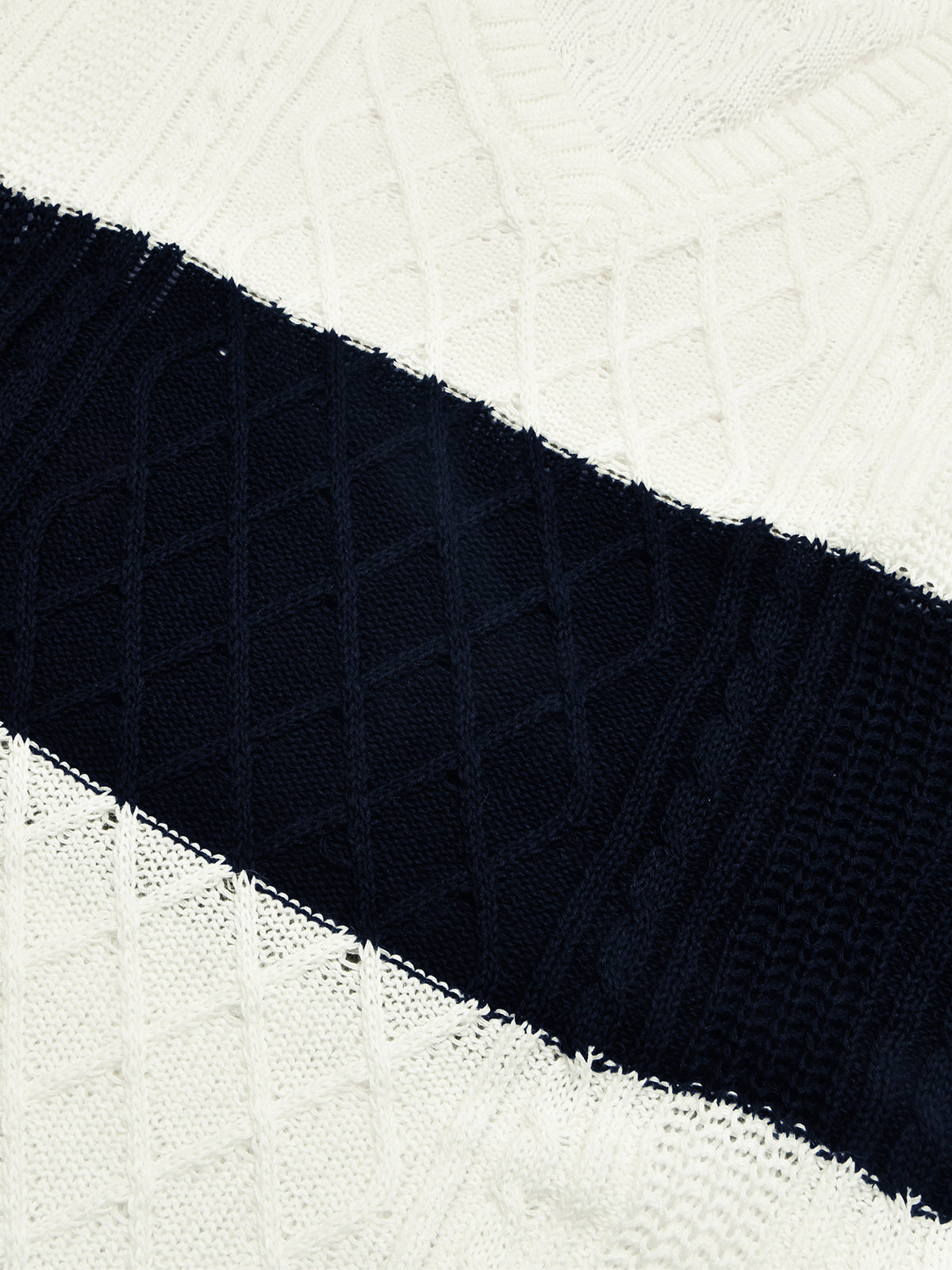 Sixteen Fashion Half Sleeve Knitted Wool Sweater For Women-Off White-BR1225