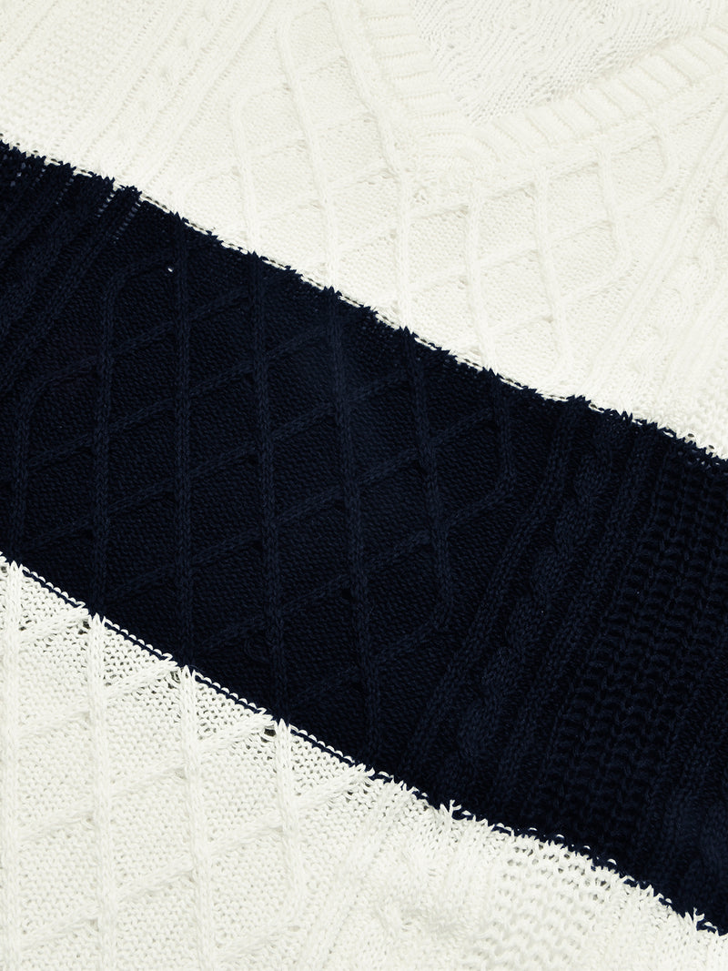 Sixteen Fashion Half Sleeve Knitted Wool Sweater For Women-Off White-BR1225