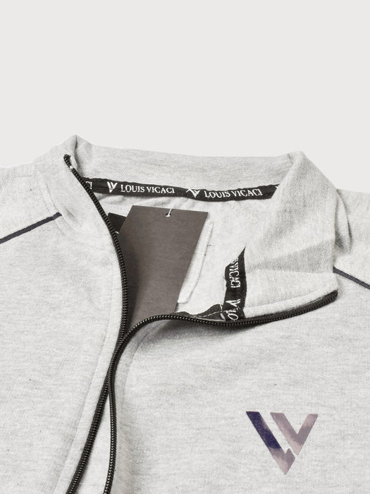 Louis Vicaci Fleece Zipper Tracksuit For Men Off-White Melange-RT2126
