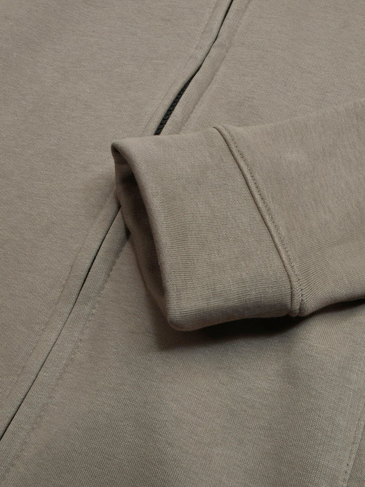Louis Vicaci Zipper Fleece Mock Neck Jacket For Men-Chalk Grey-BR1249