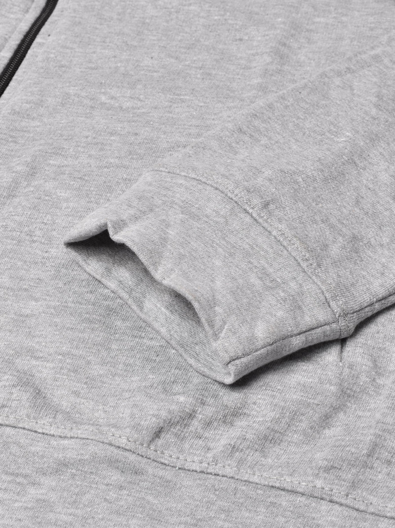 Louis Vicaci Fleece Zipper Tracksuit For Men-Grey Melange-RT1351