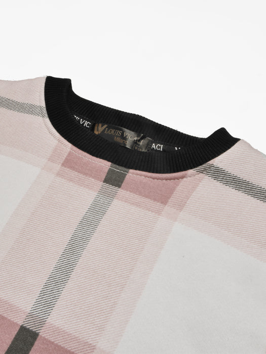 Louis Vicaci Fleece Sweatshirt For Kids Allover Check-RT2203