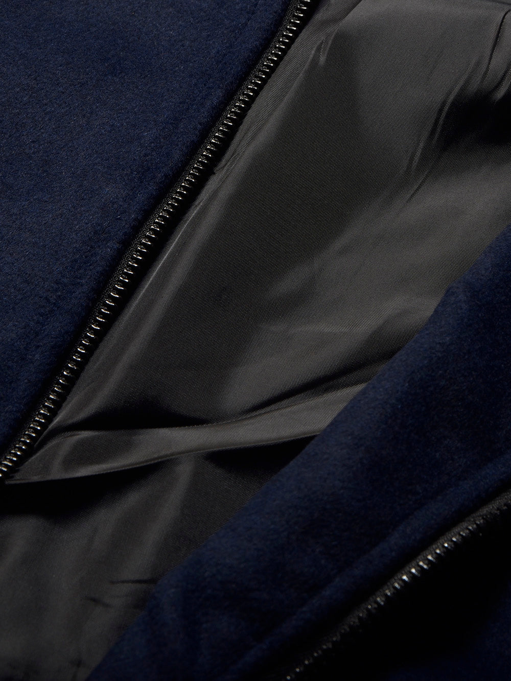 Premium Stylish Suede Zipper Jacket For Men-Dark Navy-BR14336