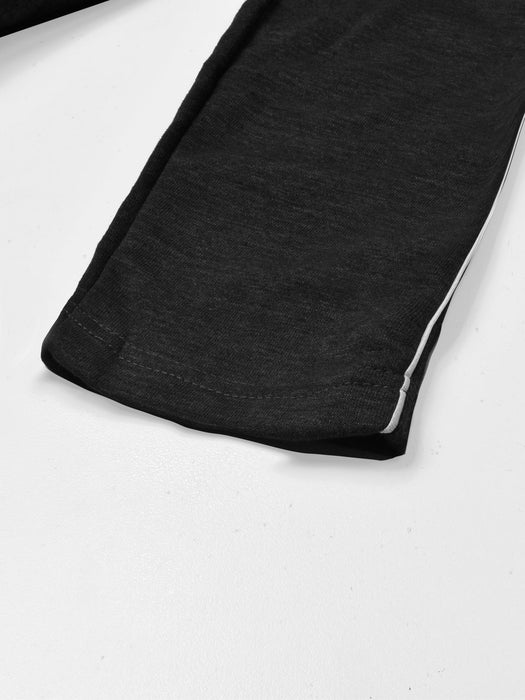Louis Vicaci Fleece Zipper Tracksuit For Men-Charcoal Melange-RT1247