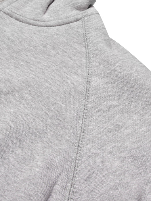 Louis Vicaci Fleece Stylish Raglan Sleeve 1/4 Zipper Mock Neck For Men-Grey Melange-BR1023