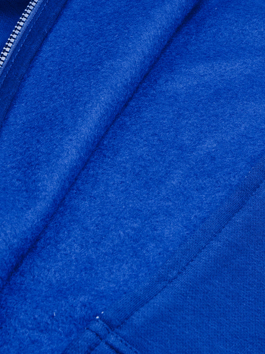 Louis Vicaci Fleece Raglan Sleeve Zipper Hoodie For Men-Blue-BR984