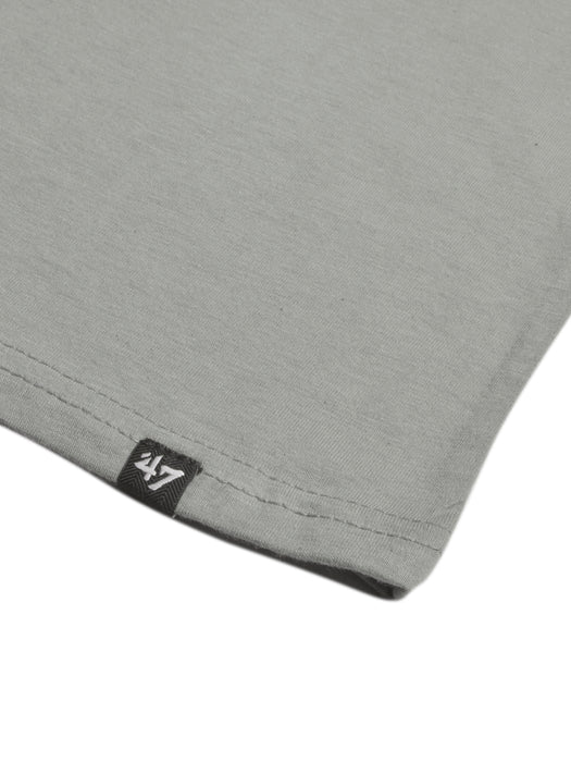 47 Single Jersey Crew Neck Tee Shirt For Men-Slate Grey with Print-RT2393