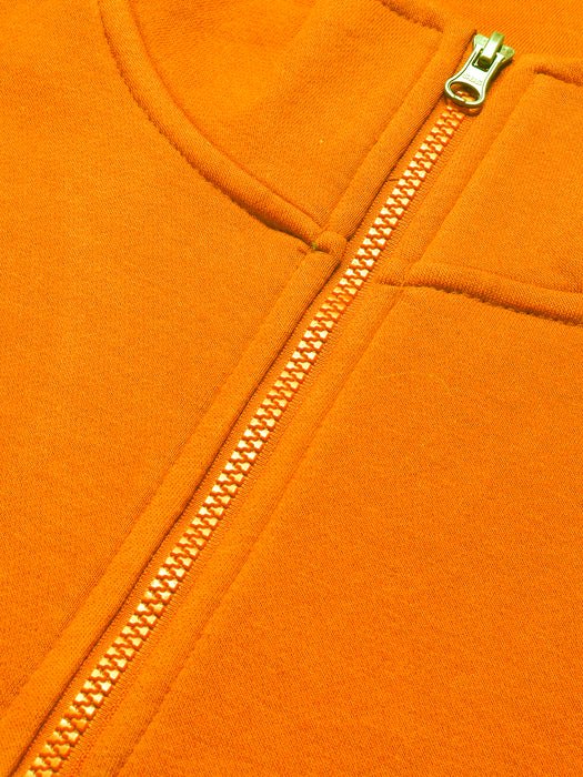 Louis Vicaci Fleece Stylish 1/4 Zipper Mock Neck For Men-Orange-BR1022