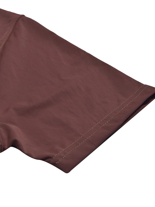 Louis Vicaci Summer Lycra T Shirt For Men-Leather Brown-BR13559