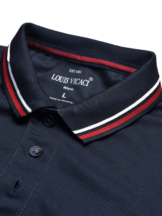 LV Summer Active Wear Polo Shirt For Men-Dark Navy-BR13557