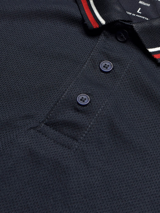 LV Summer Active Wear Polo Shirt For Men-Dark Navy-BR13557