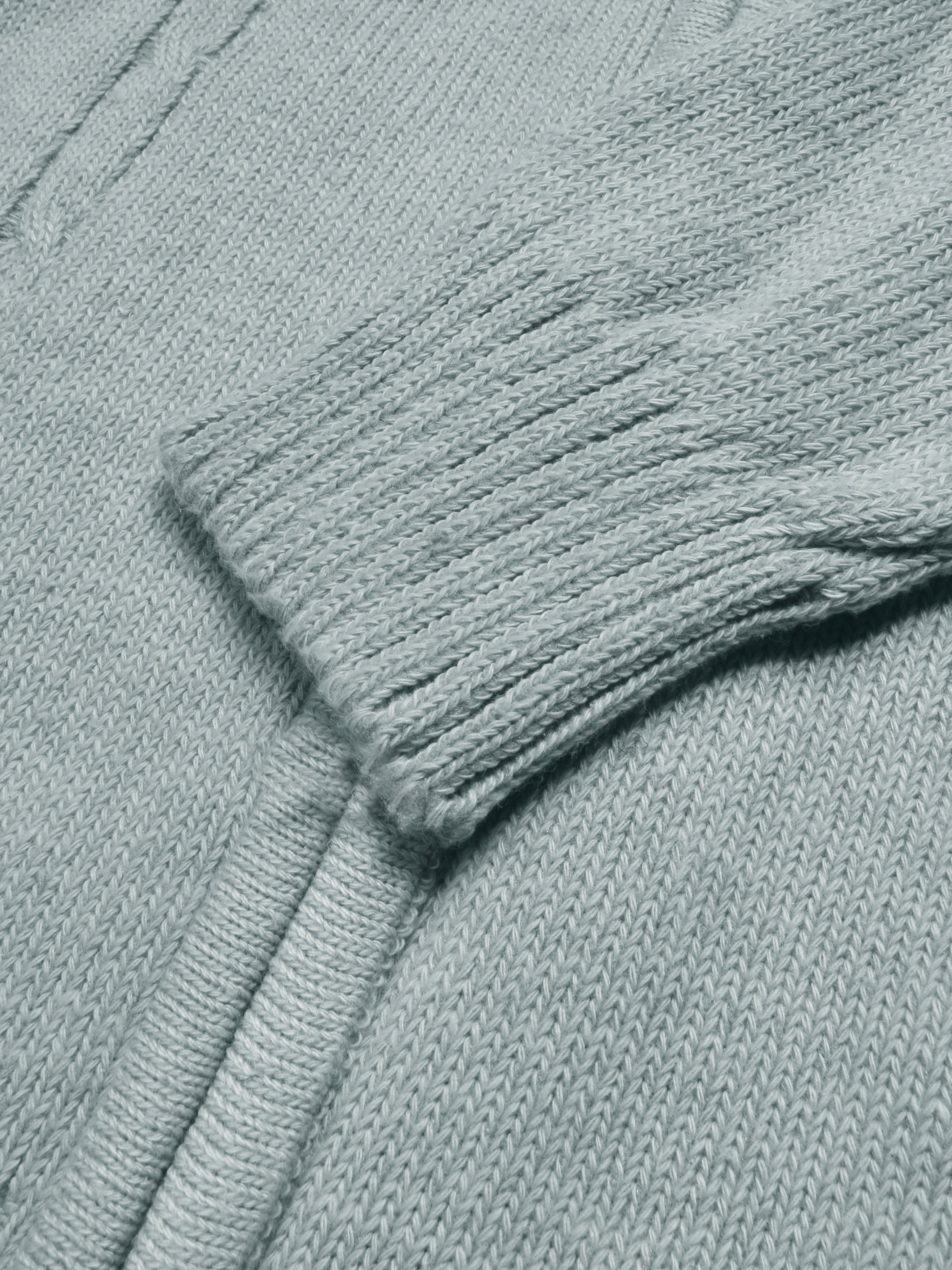 Warm & Cozy Long Sleeve Zipper Mock Neck Sweater For Men-Slate Grey-RT2250