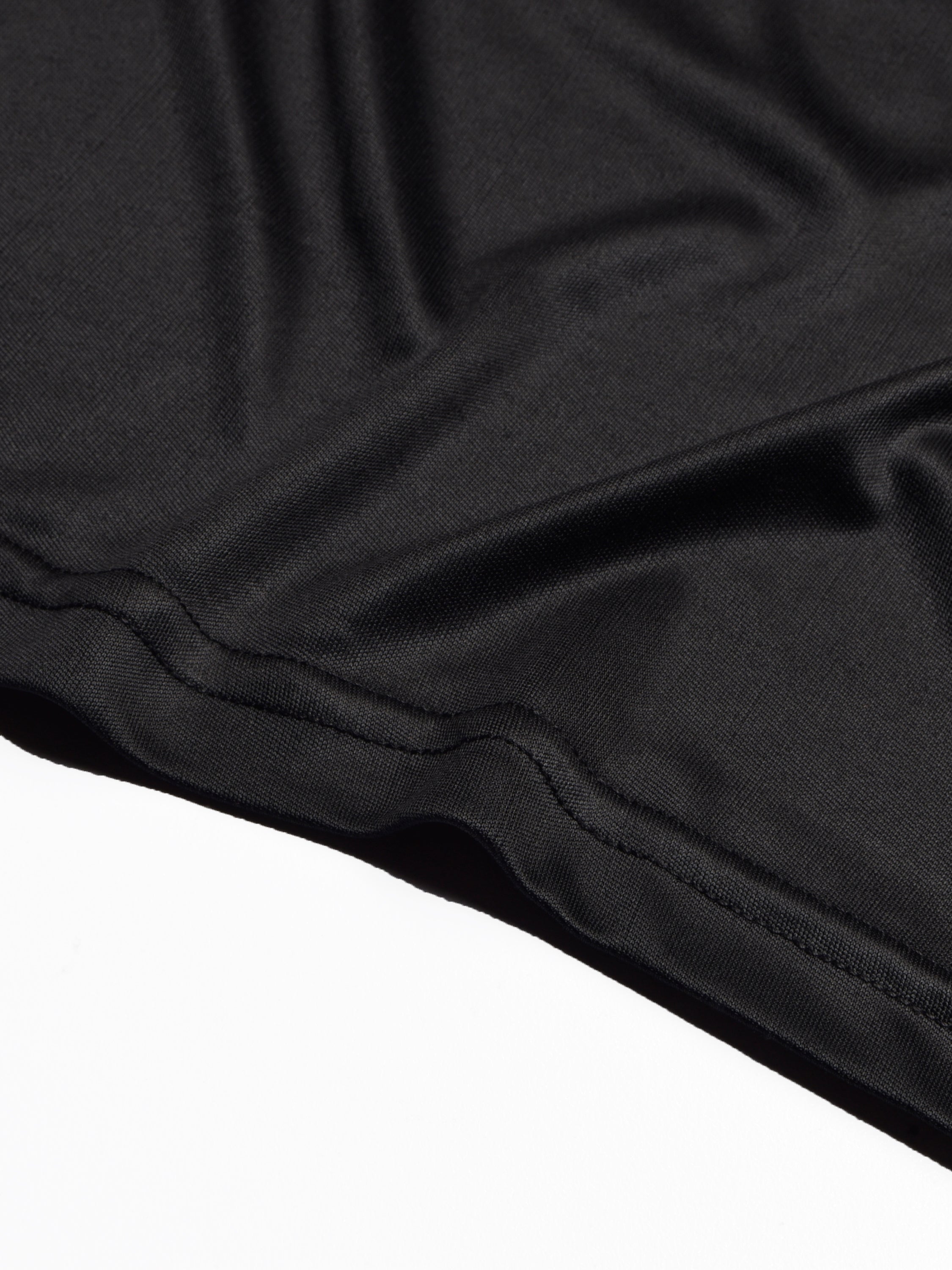North Peak Crew Neck T Shirt For Boys-Black-RT2524