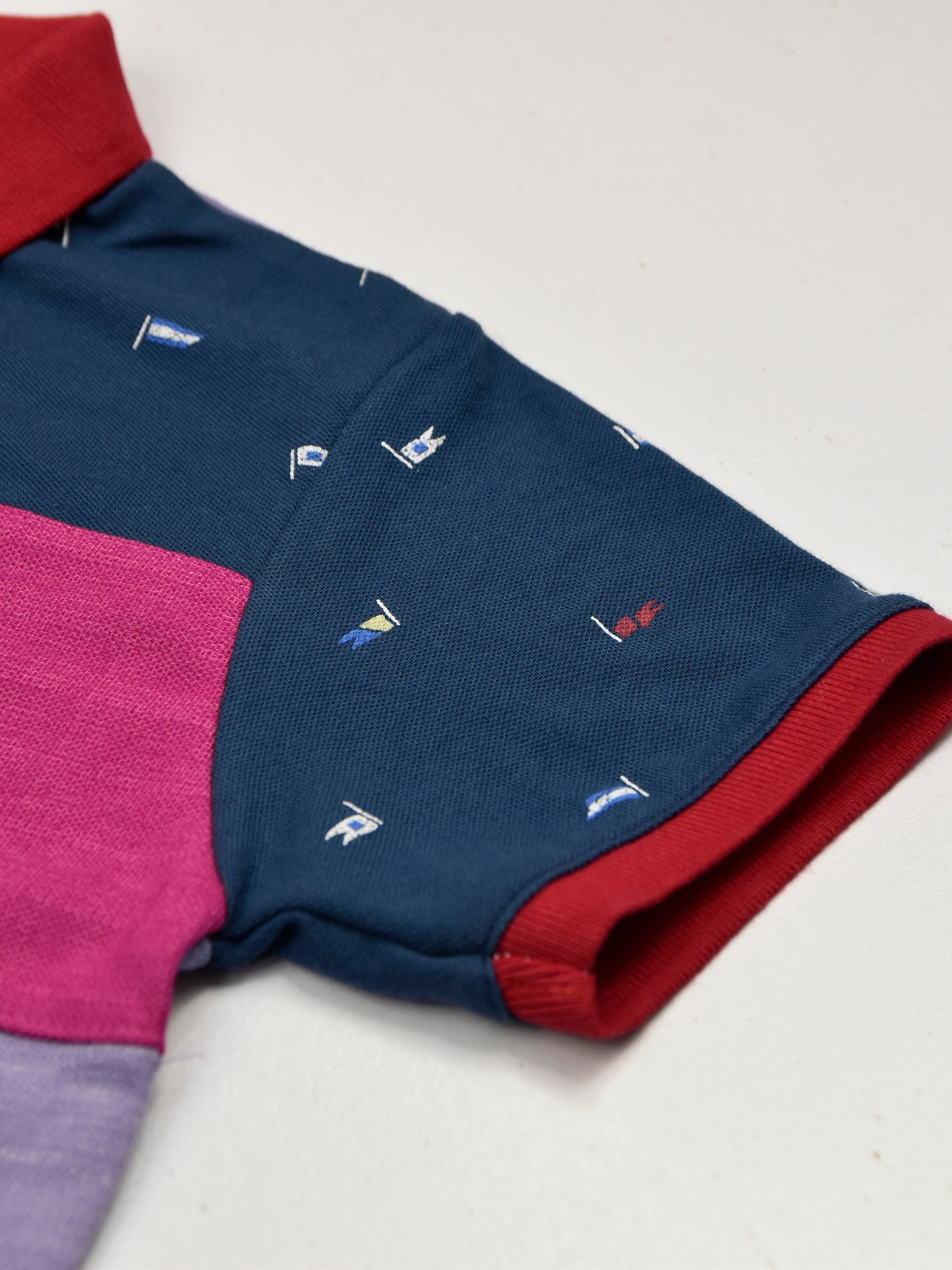 NXT Summer P.Q Polo Shirt For Kids-Purple Melange With Multi Panel-BR13183
