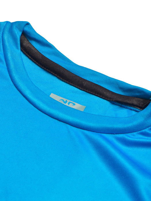 North Peak Crew Neck T Shirt For Boys-Sky Blue-RT2525