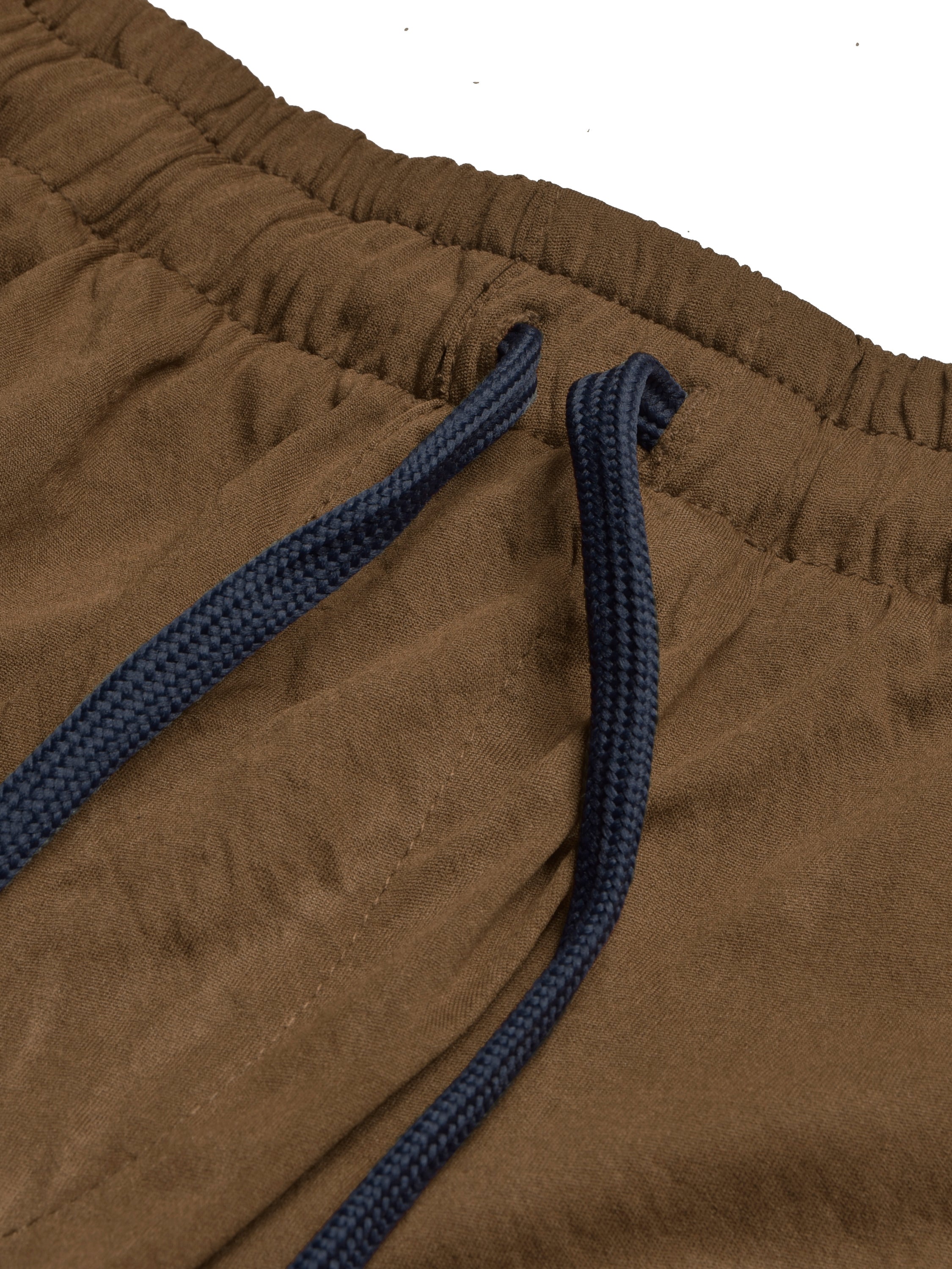 Louis Vicaci Slim Fit Active Wear Summer Trouser For Men-Brown with Navy & White Stripes-SP2511