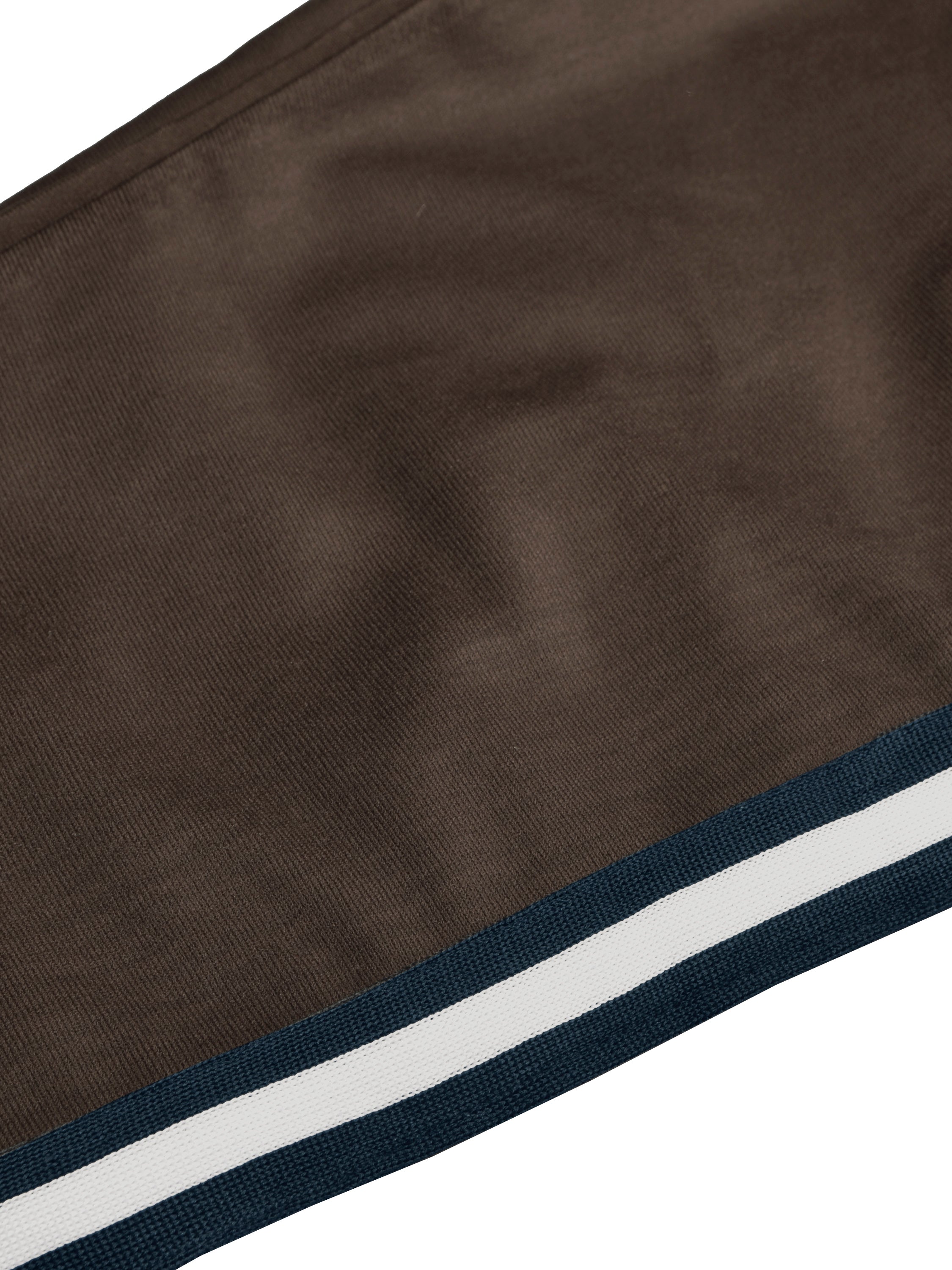 Louis Vicaci Slim Fit Active Wear Summer Trouser For Men-Dark Brown with Navy & White Stripes-SP2512