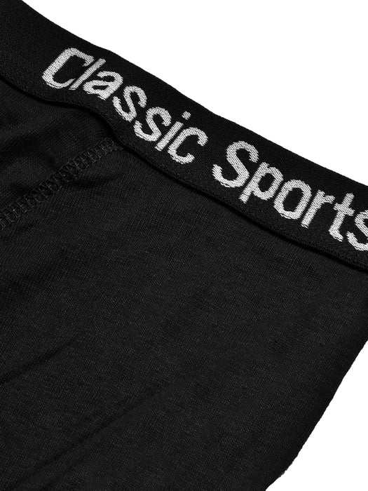 Classic Sport Single Jersey Boxer Brief For Men-Black-BR799