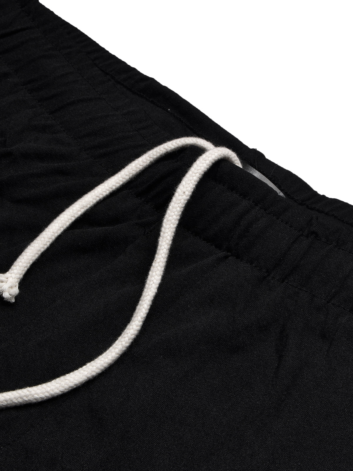 Louis Vicaci Slim Fit Active Wear Summer Active Wear Trouser Pent For Men-Black with White Piping-BR870
