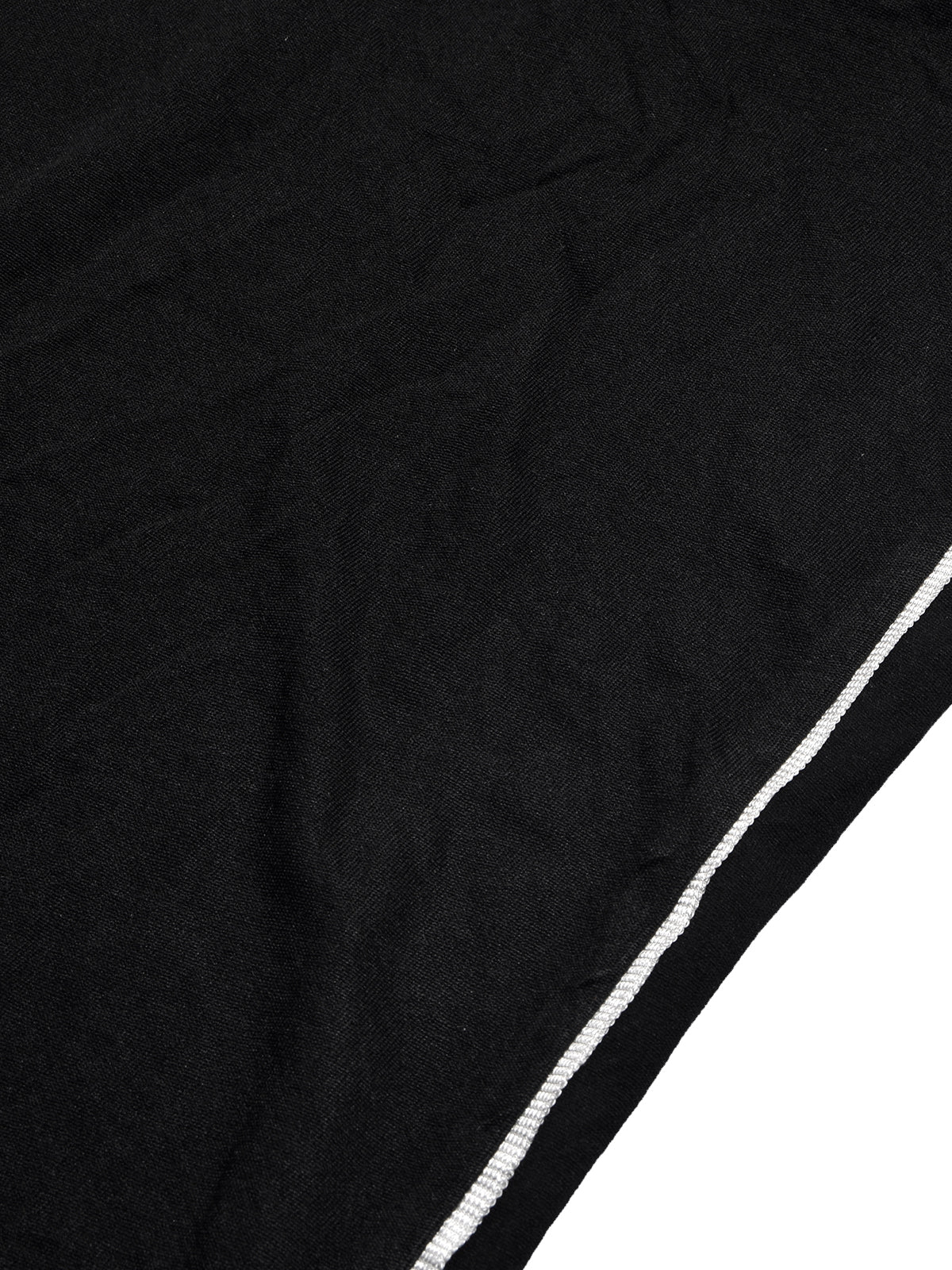 Louis Vicaci Slim Fit Active Wear Summer Active Wear Trouser Pent For Men-Black with White Piping-BR870