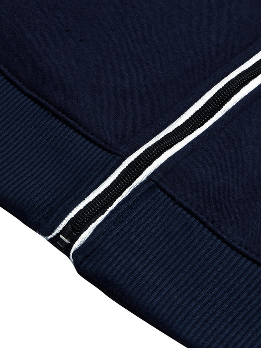 Louis Vicaci Fleece Zipper Tracksuit For Men-Dark Navy-BR830