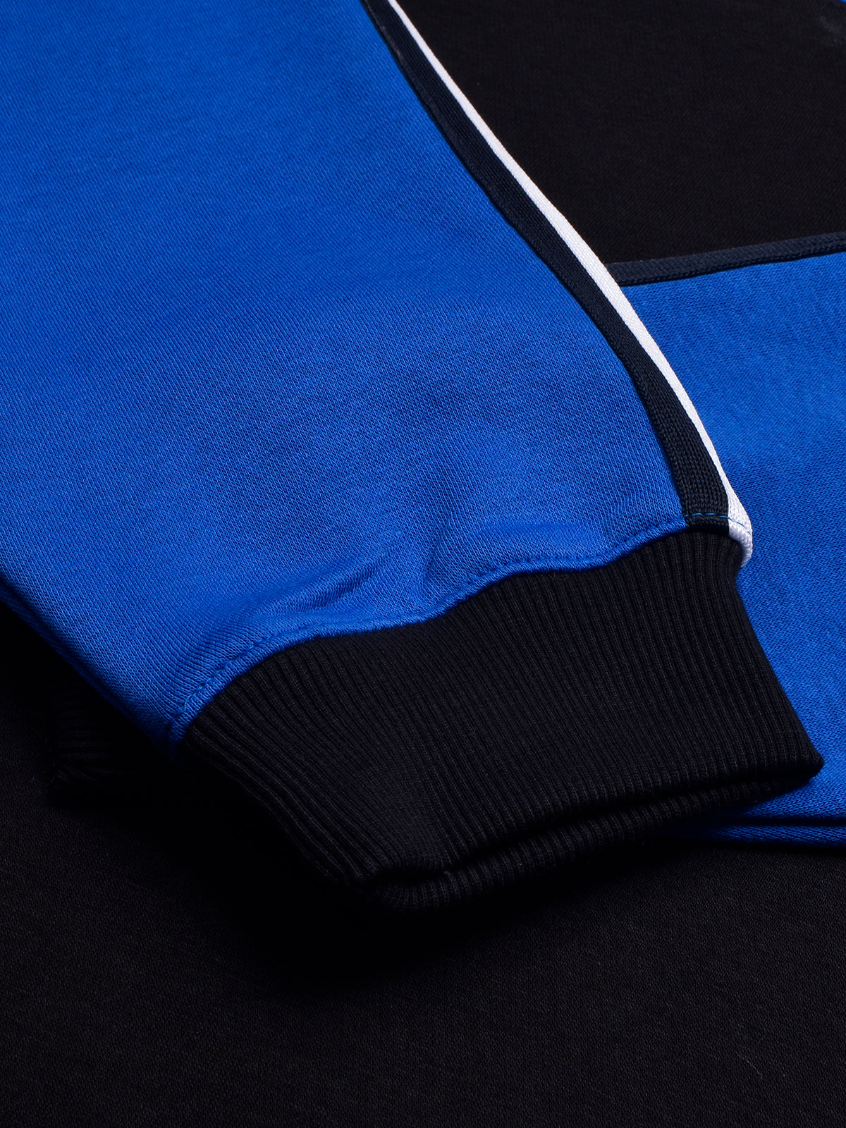 Louis Vicaci Fleece Sweatshirt For Men-Black with Blue-BR832