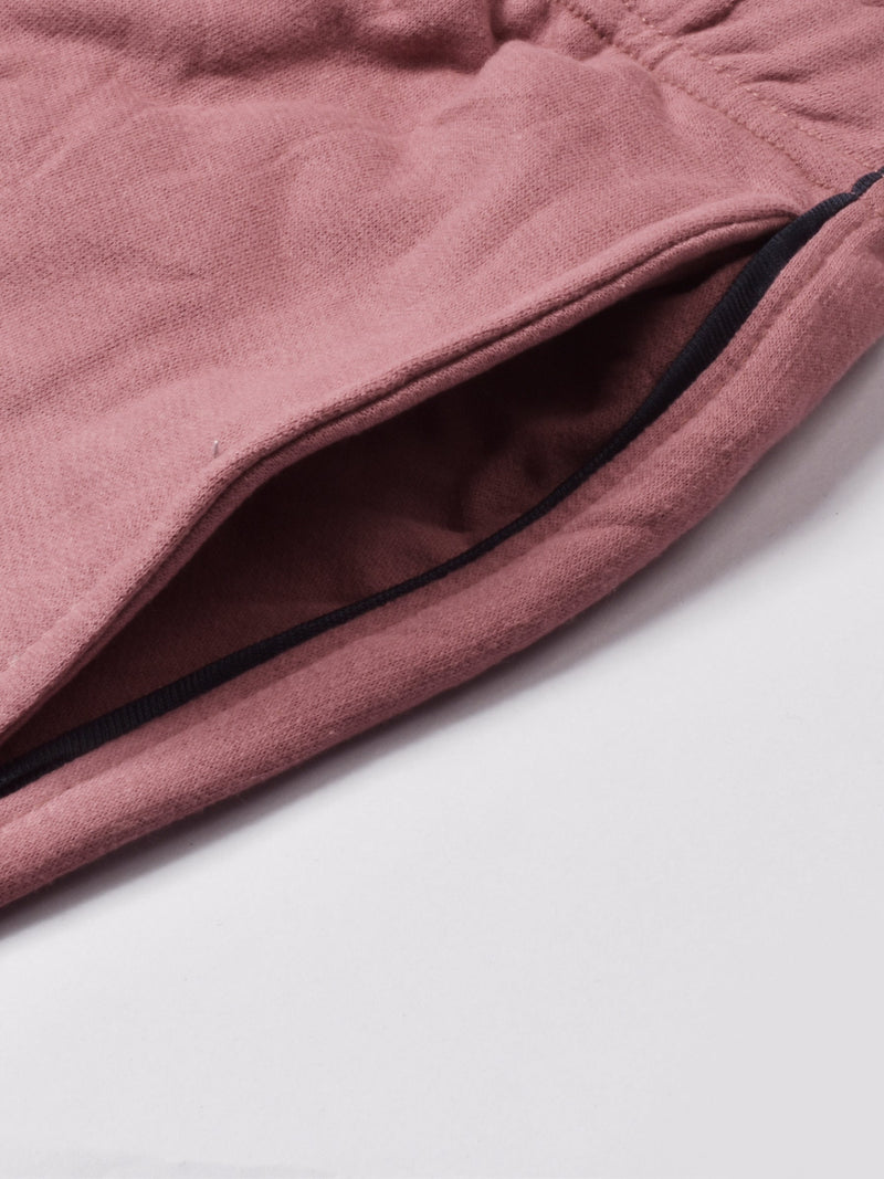 Louis Vicaci Fleece Zipper Tracksuit For Men-Dark Pink-RT1383