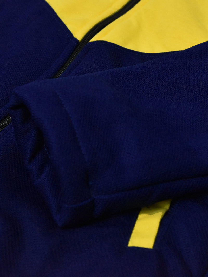 Mango Stylish Inner Fur Zipper Hoodie For Kids-Yellow & Royal Blue-BR964